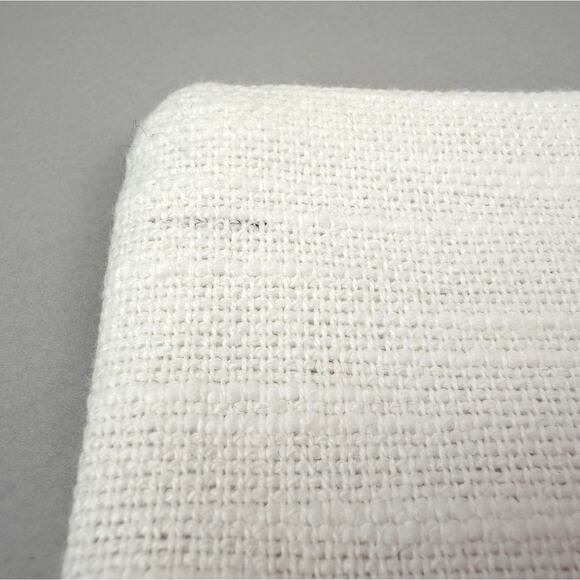 West Elm Embroidered Skier Pillow Cover 18x18 Alabaster Cotton Winter Decor New - Picture 9 of 9